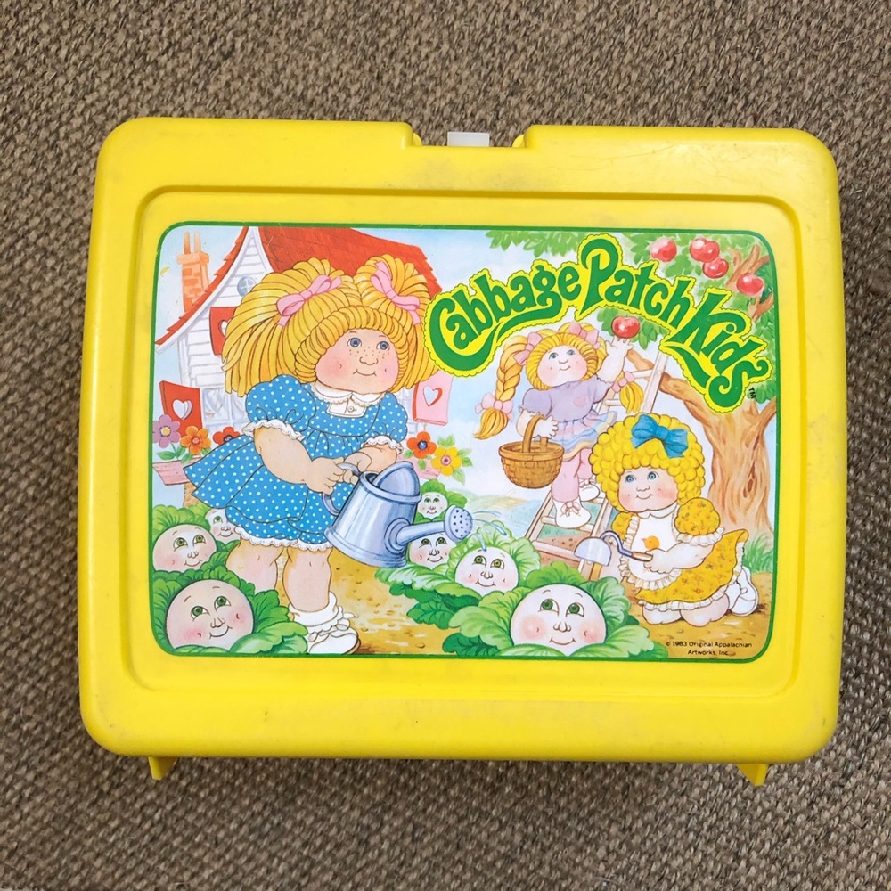 Vintage Cabbage Patch Kids Yellow Lunchbox